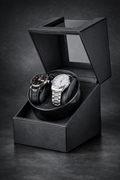 DripDistrict Dual Watch Winder – Luxe PU Leder (2 Horloges)
